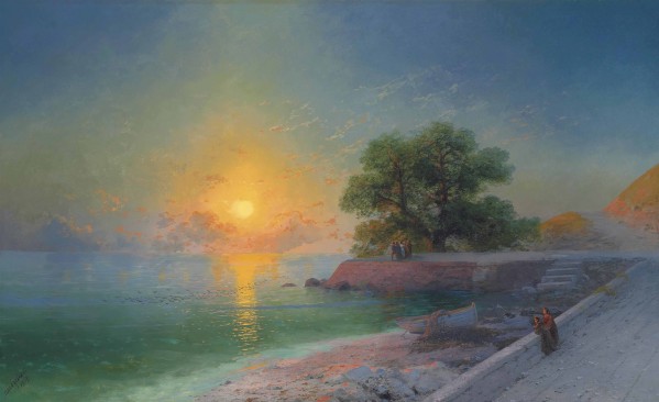 Promenade at sunset by Ivan Aivazovsky